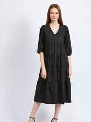 Maisie Midi Dress - Black