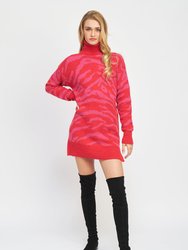 Mavis Sweater Dress - Raspberry