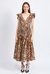 Mylah Midi Dress - Brown Multi