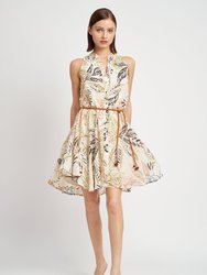 Nina Mini Dress - Tropical Khaki
