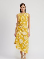 Paz Midi Dress - Golden Yellow