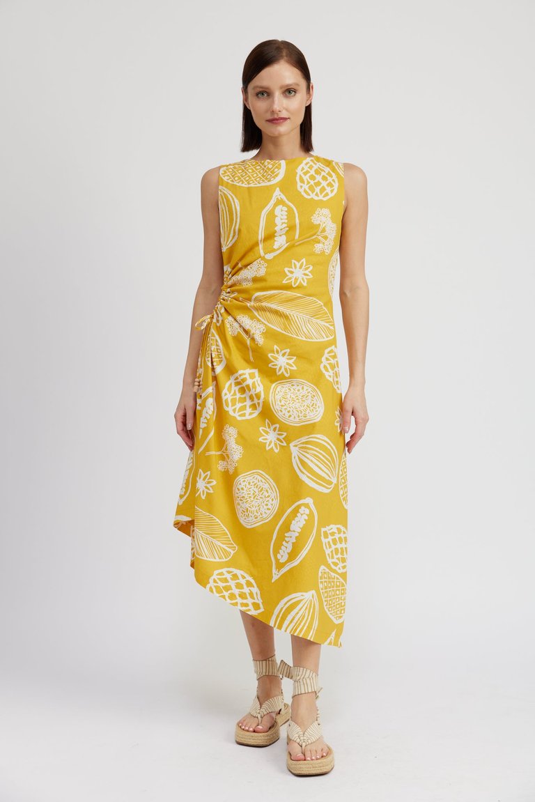 Paz Midi Dress - Golden Yellow