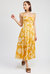 Paz Pleated Midi Dress - Golden Yellow