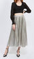 Pleated Midi Skirt In Silver - Silver