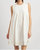 Pleated Mini Dress In White - White