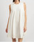 Pleated Mini Dress In White - White