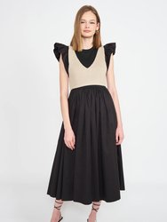 Raya Midi Dress - Black