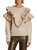 Rene Uffled Sweater Pullover In Beige - Beige