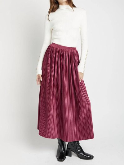 En Saison Rozlyn Pleated Midi Skirt In Mulberry product