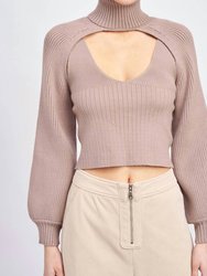 Sonoita Two-Piece Crop Sweater - Dusty Lilac