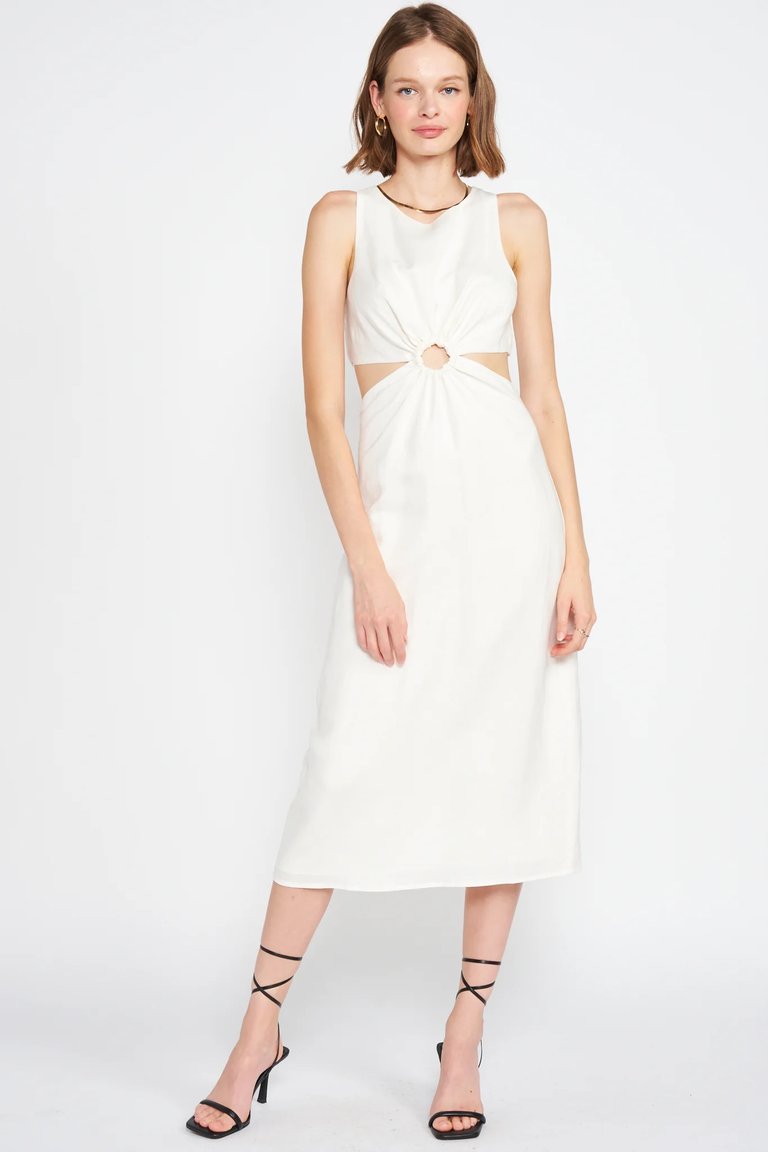 Sophie Midi Dress - Off-White