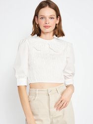 Sorentto Smocked Blouse - Off-White