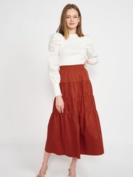 Sveta Midi Skirt - Cognac