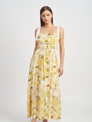 Torrey Midi Dress - Yellow Combo - Yellow Combo