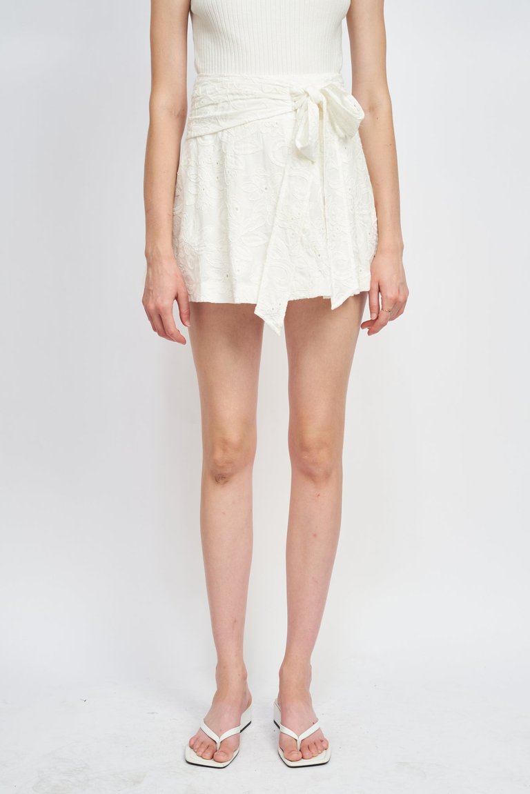 Viatrix Mini Skirt - Off-White