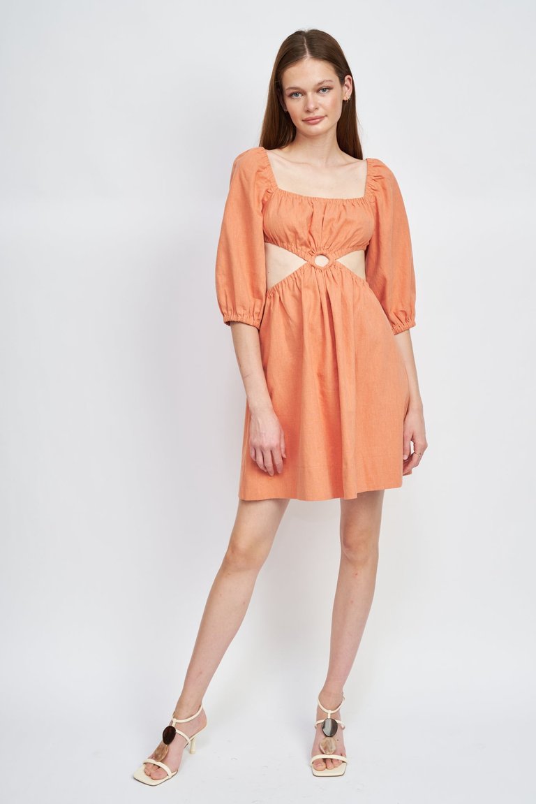 Yareli Mini Dress - Salmon