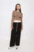 Alex Two-Tone Wide-Leg Pleated Pant