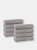 Ela Turkish Cotton 8 pcs Hand Towels - Silver