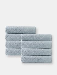 Gracious Turkish Cotton 8 pcs Hand Towels - Green