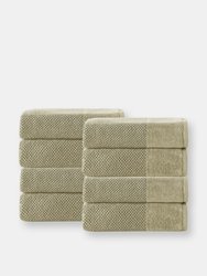 Incanto Turkish Cotton 8 pcs Hand Towels - Olive