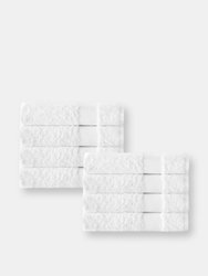 Kansas Turkish Cotton 8 pcs Wash Towels - White