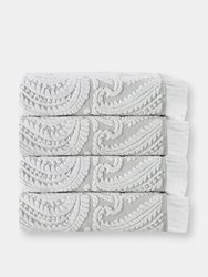 Laina Turkish Cotton 4 pcs Bath Towels - Silver