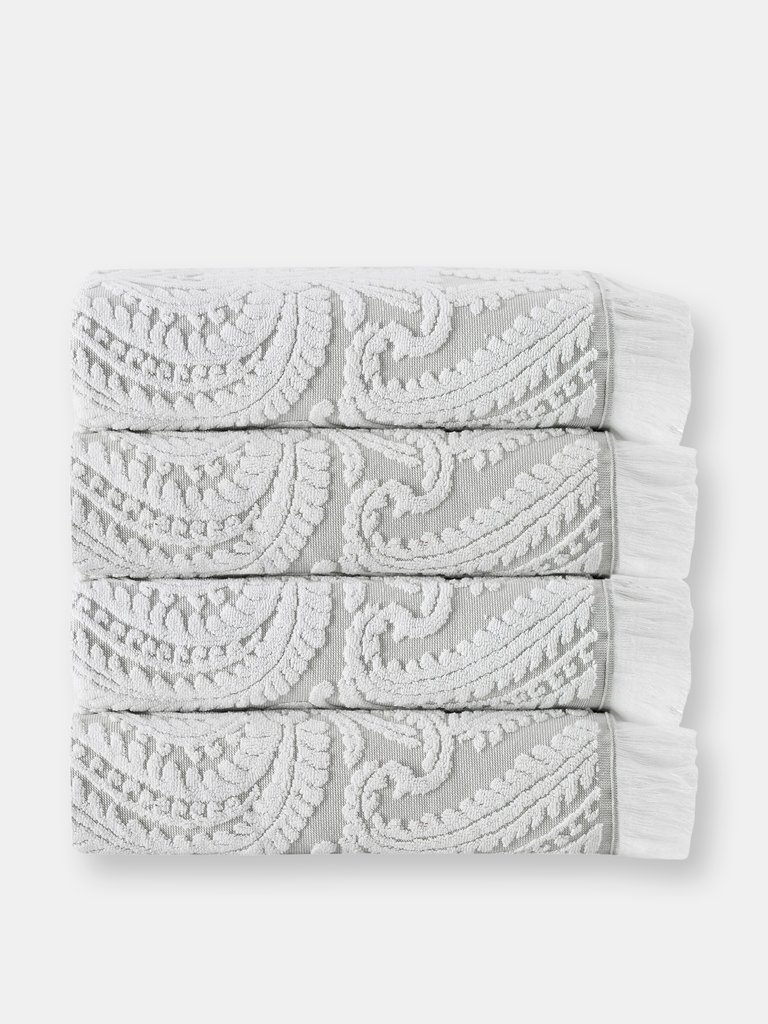 Laina Turkish Cotton 4 pcs Bath Towels - Silver