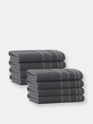 Monroe Turkish Cotton 8 pcs Wash Towels - Anthracite