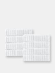 Ria Turkish Cotton 8 pcs Hand Towels - White