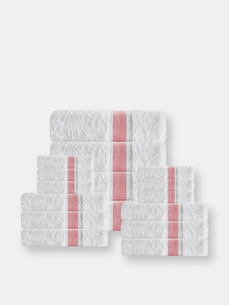 Unique Turkish Cotton 16 pcs Towel Set - Somon