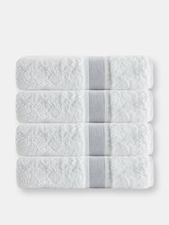 Unique Turkish Cotton 4 pcs Bath Towels - Silver