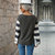 Round Neck Long Sleeve Striped Sweater