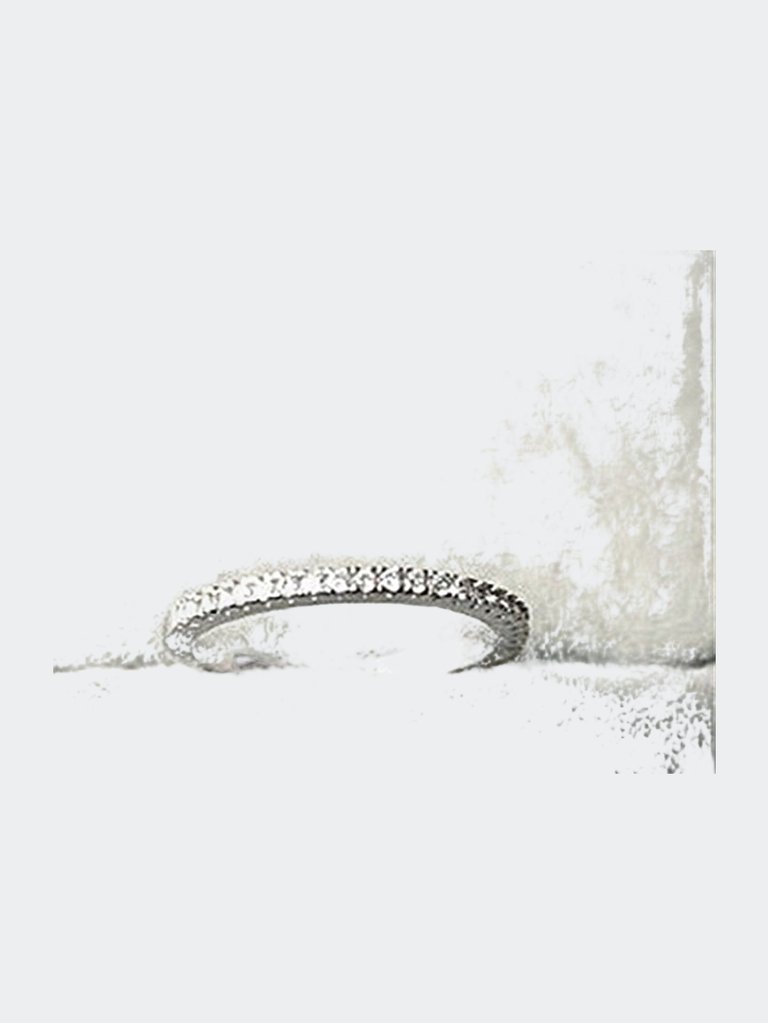 Silver Diamond Wave Ring