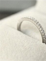 Silver Diamond Wave Ring