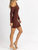 Asymmetrical Chain Trim Mini Dress In Brownie