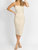 Belted Knit Midi Dress In Light Sand - Light Sand