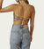 Cowl Cropped Open-Back Stretch-Satin Camisole In Mocha Grey