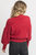 Fuzzy Open Neck Turtleneck Sweater In Red