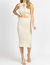 Multi-Cutout Midi Dress In Seashell