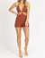 Multi-Way Cutout Tie Back Romper In Cinnamon