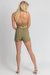 Multi-Way Cutout Tie Romper In Olive