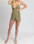 Multi-Way Cutout Tie Romper In Olive