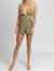 Multi-Way Cutout Tie Romper In Olive