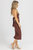 O-Ring Halter Tie Midi Dress In Mocha