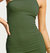 One Shoulder Rib Dress In Olive