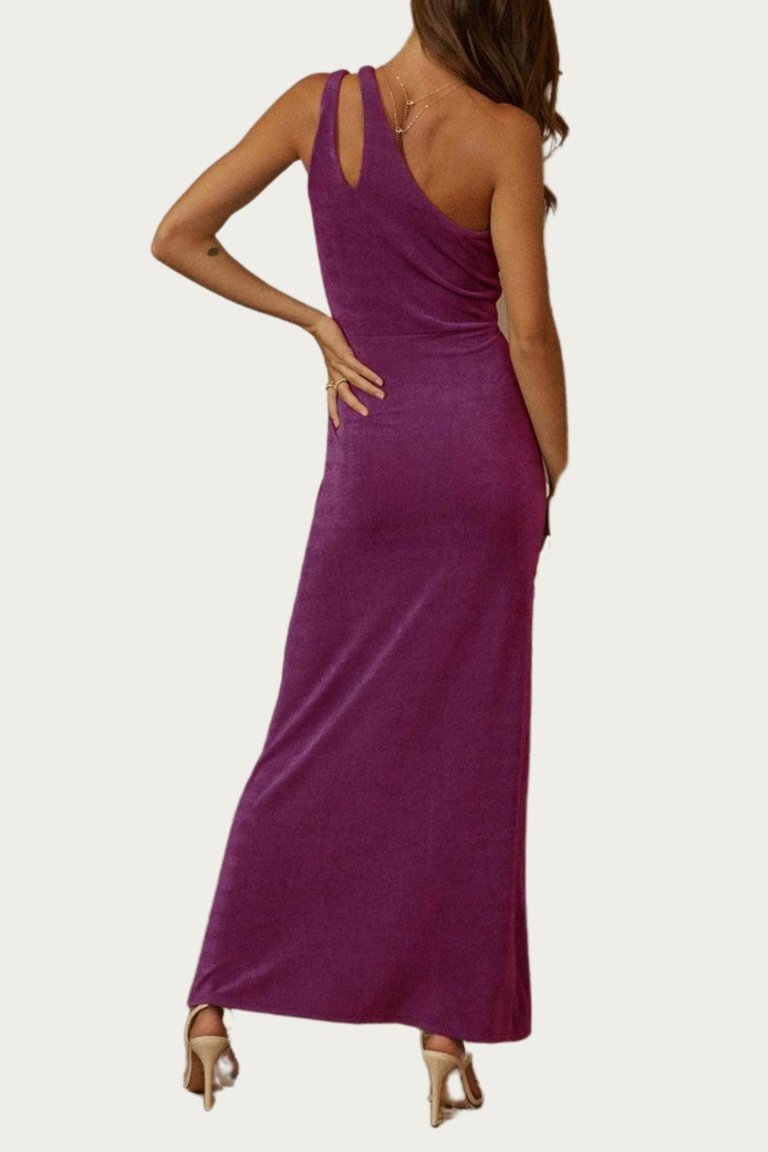 One-Shoulder Stretch-Jersey Cutout Maxi Dress In Orchid