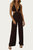 Open-Back Cutout Jersey Jumpsuit In Dark Chocolate - Dark Chocolate