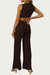 Open-Back Cutout Jersey Jumpsuit In Dark Chocolate