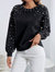 Pearl Puff Sweater In Black