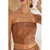 Sierra Faux Leather Tube Top In Deep Rusty Brown - Deep Rusty Brown